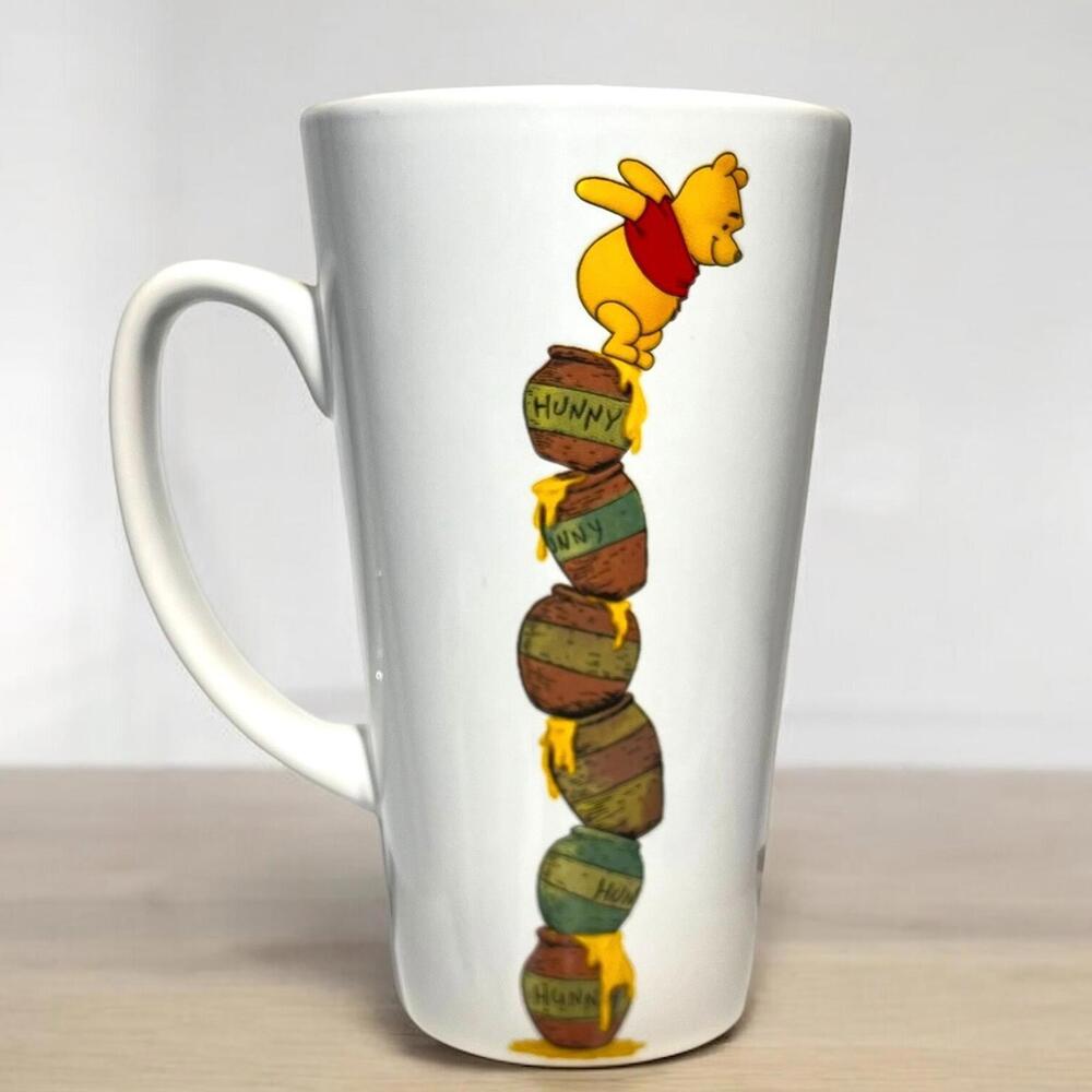 Disney Winnie the Pooh White Printed Ceramic & Porcelain Coffee/Tea‎ Mug 6" Tall